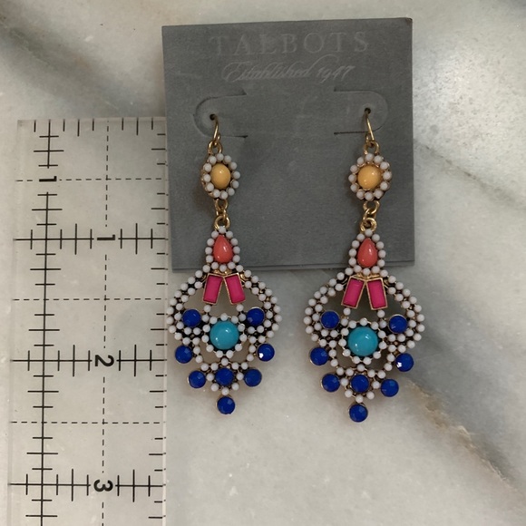 Talbots Jewelry - Talbots Beaded Colorful Chandelier Drop Earrings